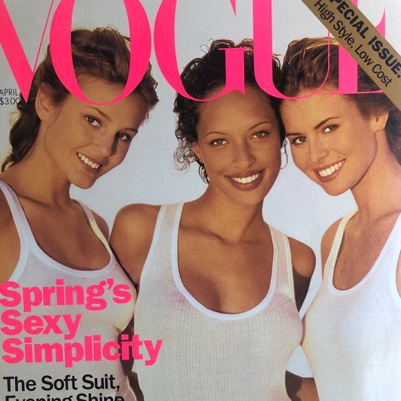 Vogue APRIL 1994 Brandi Q/Briget Hall/Niki Taylor